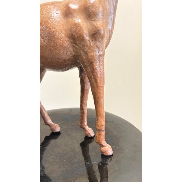 Mid-Century Leather American Style Ram For Sale - Image 10 of 11