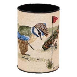 Bertie Bluetit Tapestry Waste Bin For Sale