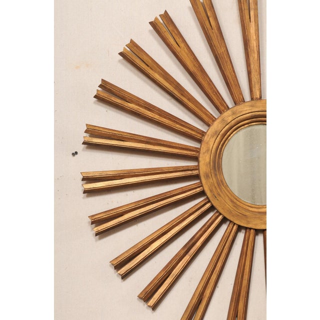 Mid-Century Modern Contemporary Decorative Sunburst Mirror For Sale - Image 3 of 9