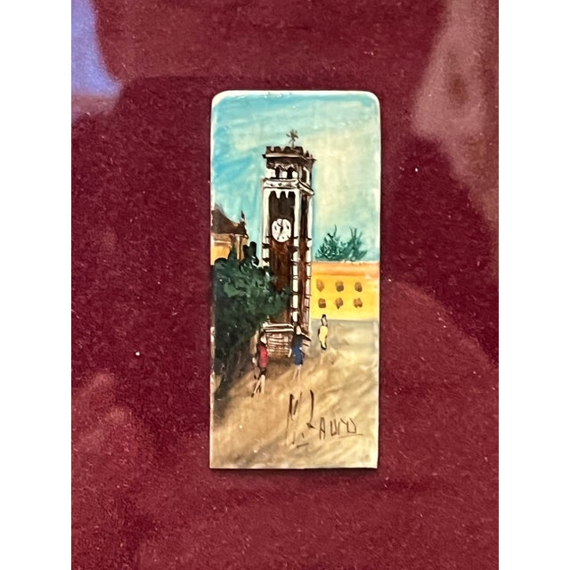 "Piano Key Miniatures" by Augusto Lauro. The piece is signed in the front on the piano key by the artist. Wonderful scene...