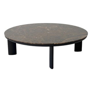 Brown Marble Coffee Table Attributed to Ligne Roset For Sale