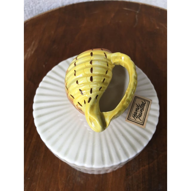 1970s Vintage Fitz & Floyd Ceramic Shell Box For Sale - Image 5 of 12