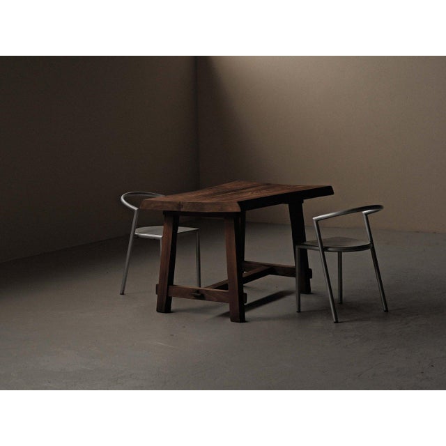 1970s Vintage French Desk in Oak, 1970 For Sale - Image 5 of 18