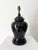 20th Century Black Gloss Ceramic Table Lamp, Britain, 1980s For Sale - Image 4 of 8