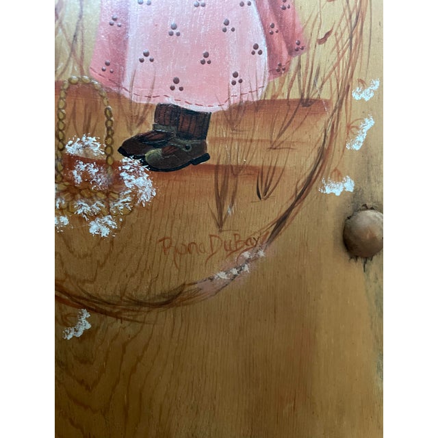 Vintage Hand-Painted Wooden Quilt Rack For Sale - Image 10 of 10