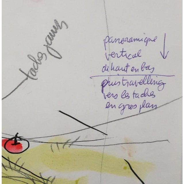 Late 20th Century Jean Effel, Teinturier, The Fruits, 1970, Watercolor For Sale - Image 5 of 6