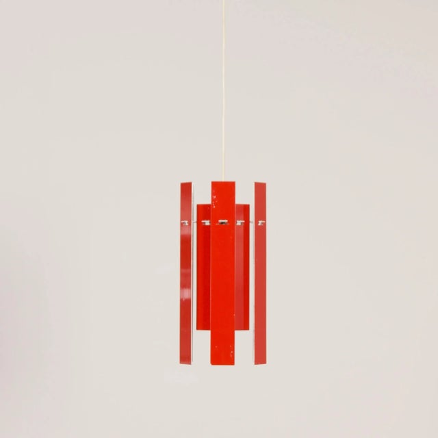 Red Cocktail Pendant by Henning Rehhof for Fog & Morup, 1970s For Sale - Image 4 of 11