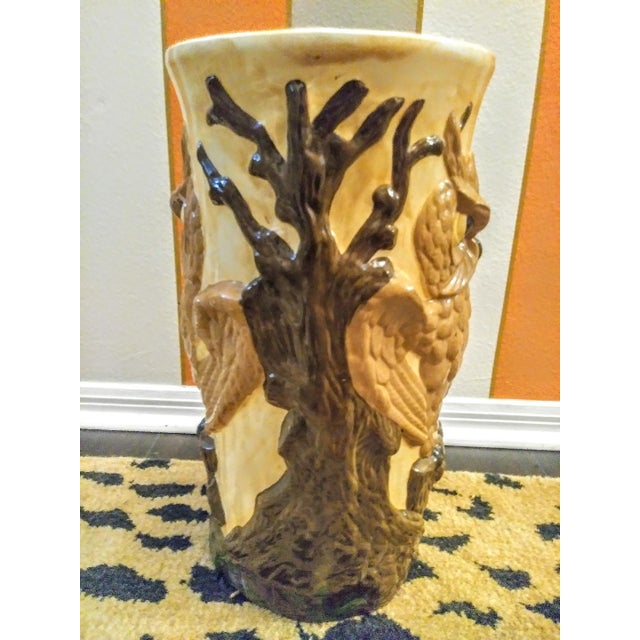 Vintage Ceramic Owl Umbrella Holder Stand Chairish