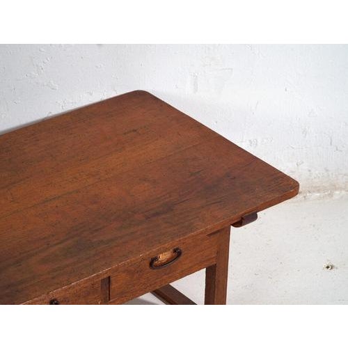 Antique Japanese low table with drawers crafted in Japanese cedar and shorea wood, dating to the early Showa period (circa...