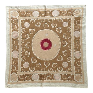 Embroidered Suzani Tablecloth From Bukhara For Sale