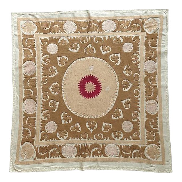 Embroidered Suzani Tablecloth From Bukhara For Sale