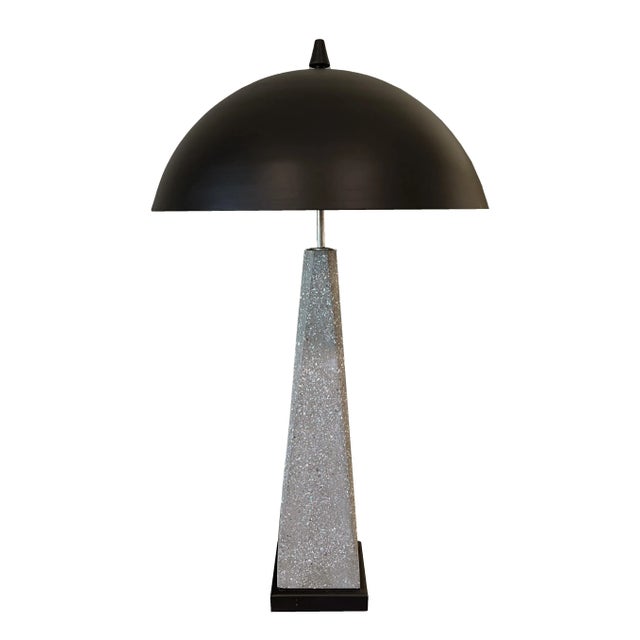2010s Mid-Century-Style Lamp, Made of Concrete and Pearlized Aggregates For Sale - Image 5 of 5