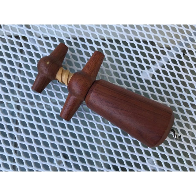 1960s Vintage Danish Mid Century Modern Solid Teak Bottle / Wine Opener / Corkscrew For Sale - Image 5 of 5