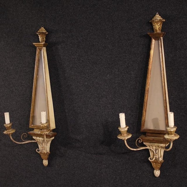 Italian Louis XVI Style Wall Lamps, 1950, Set of 2 For Sale - Image 11 of 13