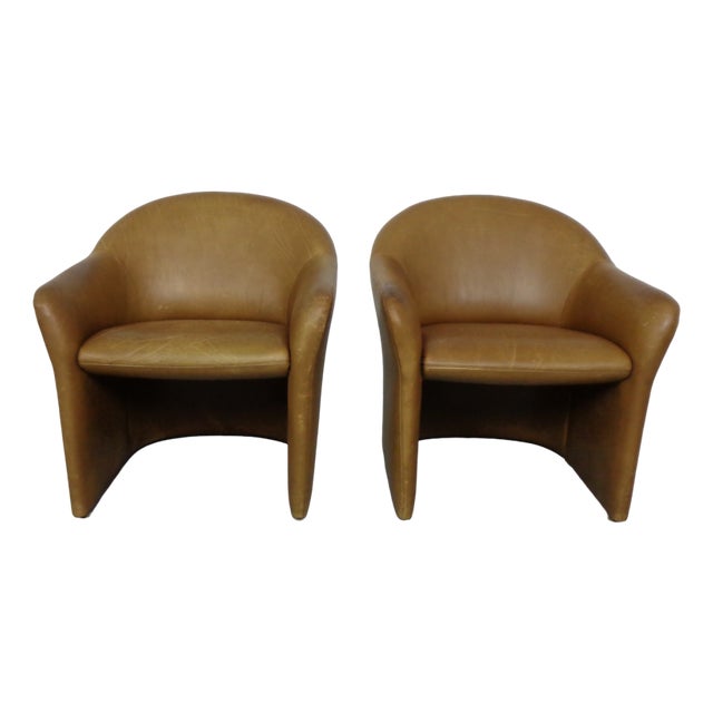 Set of Mid-Century German Leather Cocktail Chairs from Walter Knoll, 1960s For Sale