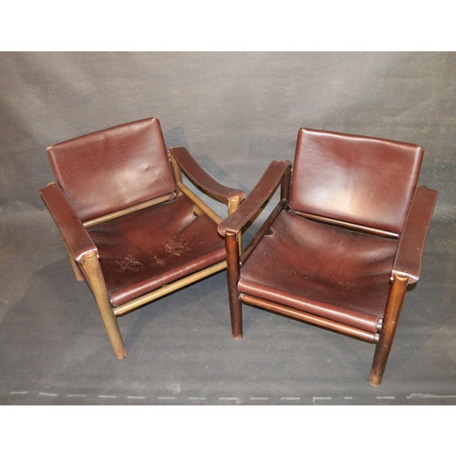 Mid-Century Modern Set of Safari Chairs For Sale - Image 3 of 18