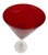 Vintage Elegant Ruby Red Fluted Wine Goblets With Crystal Clear Stems - A Pair For Sale - Image 11 of 12