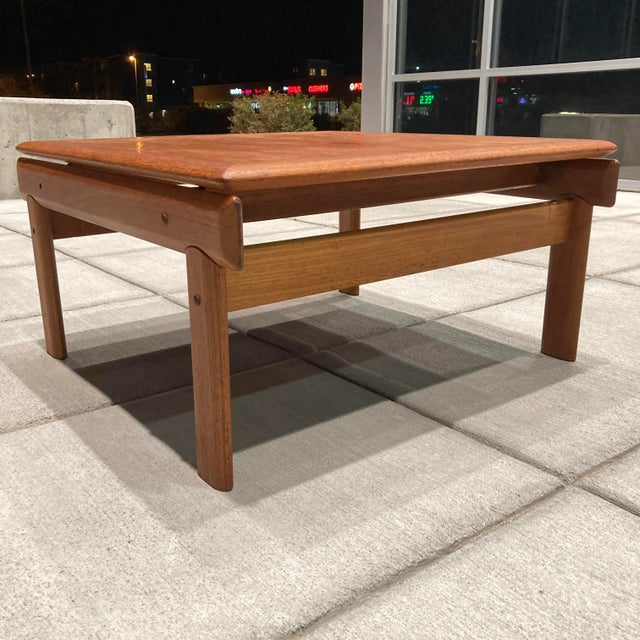 Danish Modern Floating Coffee Table in Teak For Sale - Image 11 of 13