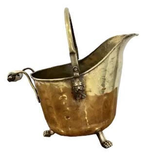Victorian Brass Coal Scuttle, 1860s