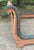 1950s Mid-1950s Sleigh Day Bed / Queen in Natural Rattan Decorated With Blue and Brown For Sale - Image 5 of 7