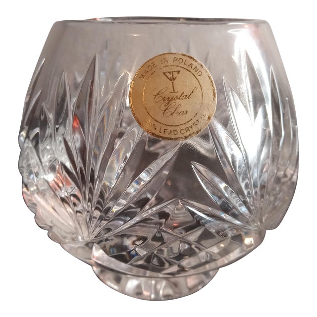 Clear Polish Cut Lead Crystal Votive Candle Holder Chairish