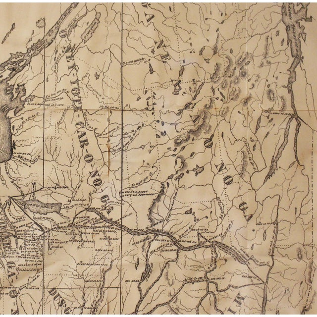Gray 1851 American Framed Original Iroquois Nation Map by Lewis Henry Morgan For Sale - Image 8 of 8