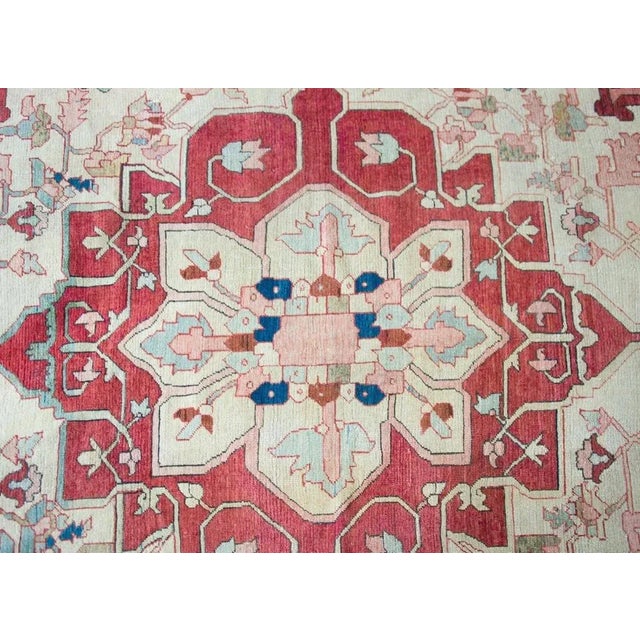Textile Late 19th Century Persian Serapi Rug For Sale - Image 7 of 12