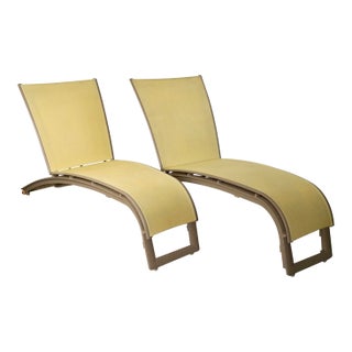 California Modern Pool Patio Chaise Lounge Chairs by Tropitone - A Pair For Sale