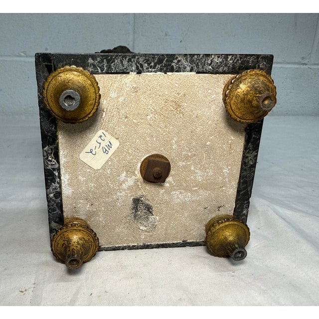 Antique Ornate Bronze Patinated Marble Victorian Ewer Mantle Garniture Vase For Sale - Image 15 of 15