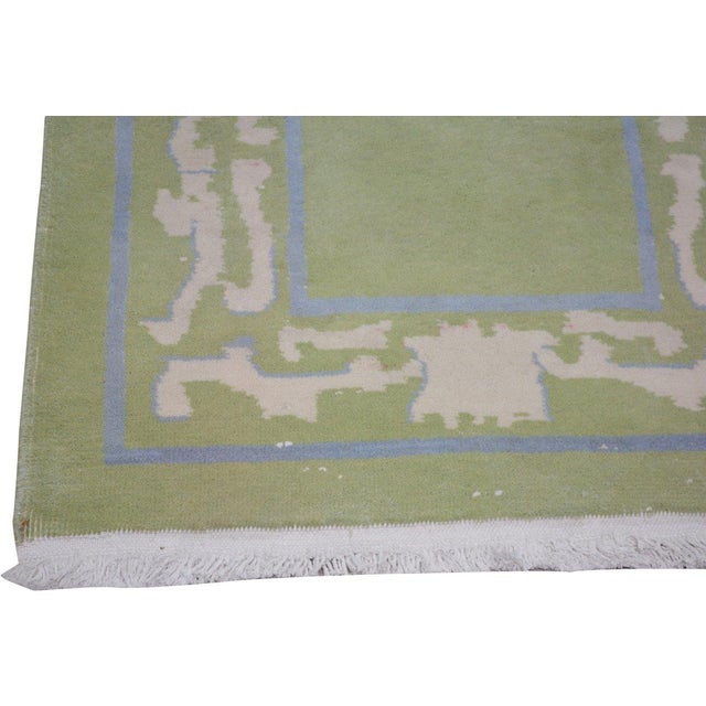 Vintage Chinese Art Deco Hand Knotted Wool Rug, 2'1x5'8 For Sale - Image 4 of 4