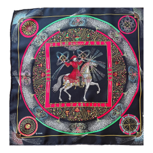 Hermes Feux D’artifice Silk Scarf Designed For The 150th Anniversary Of The House Of Hermes By Duchene Michel 1989