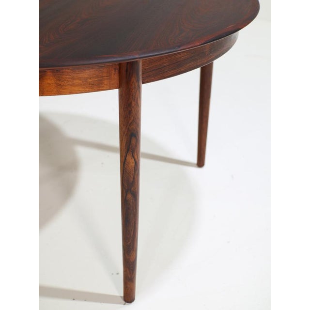 1960s Round Extendable Butterfly Leaf Dining Table in Kingwood from Skovby, Denmark, 1960s For Sale - Image 5 of 18