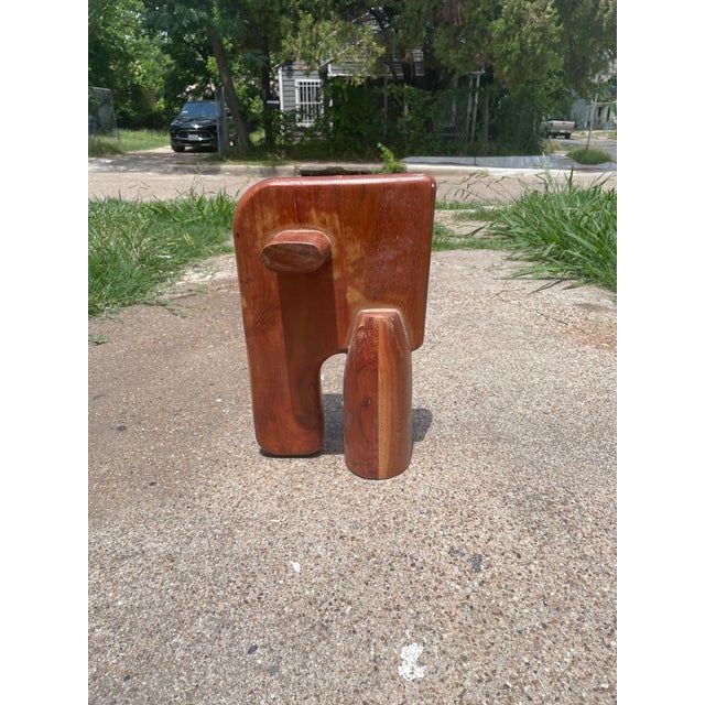 2020s Crate & Barrel Abstract Wood Elephant Sculpture For Sale - Image 5 of 6