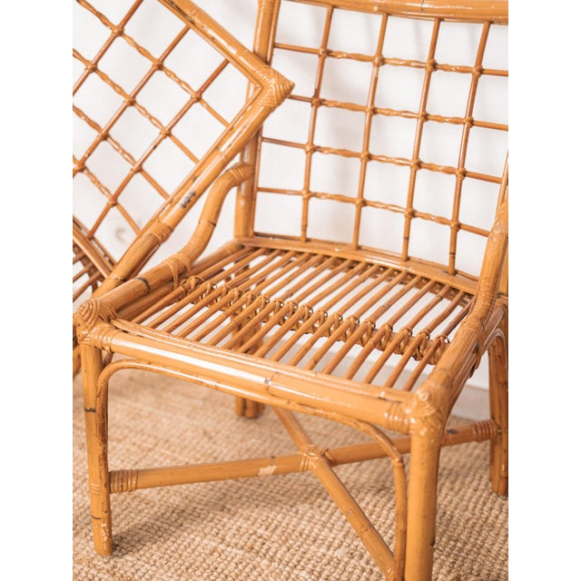 Rattan Armchairs, 1960s, Set of 2 For Sale - Image 4 of 6