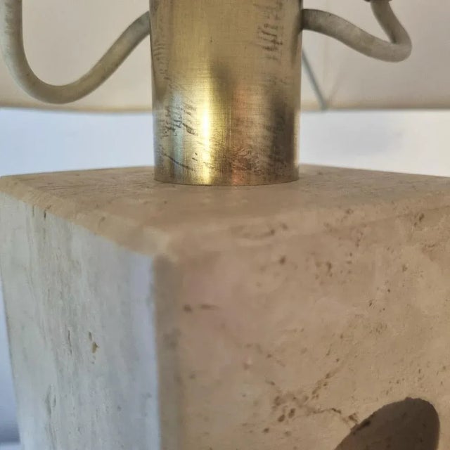 Stone Large Italian Table Lamp in Travertine from Fratelli Mannelli, 1970s For Sale - Image 7 of 13