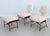 Slipper Chairs and Ottoman in Walnut and Bouclé by Renzo Zavanella, 1950, Set of 3 For Sale - Image 11 of 18