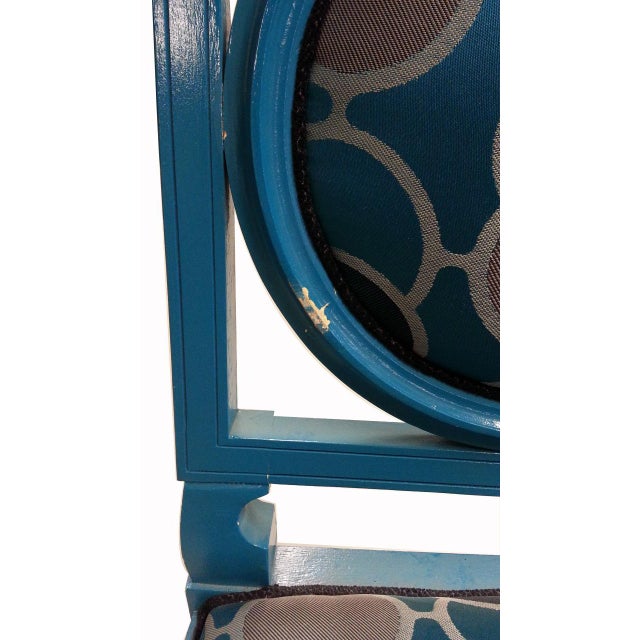 French Laquer Painted Side Chair For Sale - Image 4 of 5