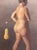 "Woman with Butternut Squash and Egg" Contemporary Original Oil Painting For Sale