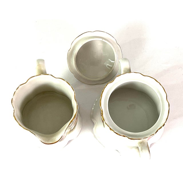 Early 20th Century German Bavarian Porcelain Sugar and Creamer For Sale - Image 4 of 6