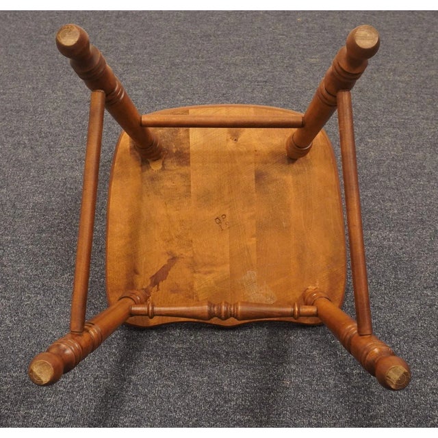 Tell City Solid Hard Rock Maple Colonial Early American Dining Side Chair For Sale - Image 9 of 9