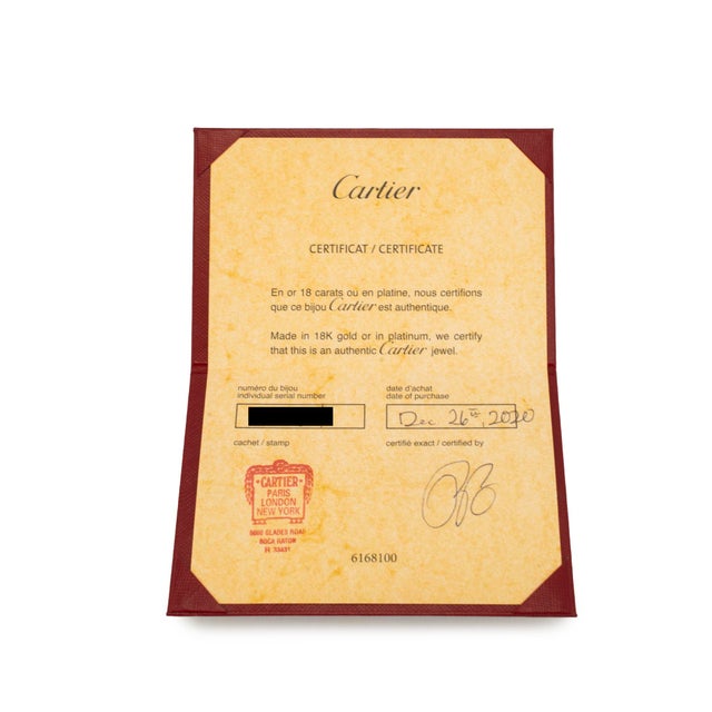 Cartier Love Classic Model 4 Diamonds 18k White Gold Iconic Bangle Bracelet For Sale - Image 10 of 10