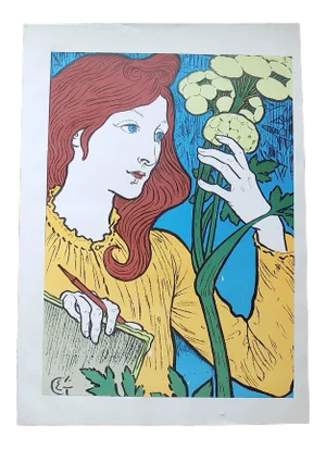 Vintage Poster Lithograph - Eugene Grasset - Signed - 14.5" X 20"