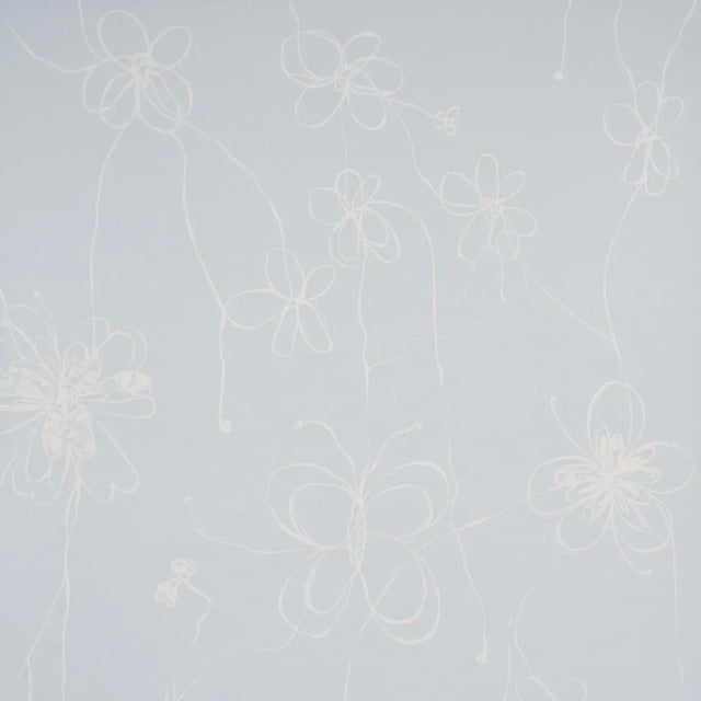 Sample - Schumacher x Hera Ford Come Back As A Flower Wallpaper in Mineral For Sale