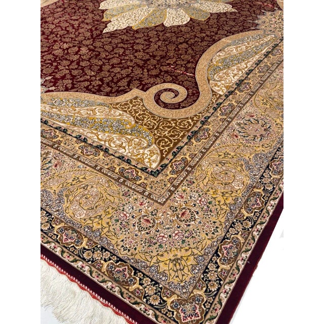 Pasargad DC Persian Tabriz Design Rug For Sale - Image 4 of 7