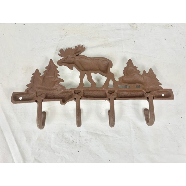 Late 20th Century Vintage Rustic Moose Hooks For Sale - Image 5 of 7