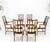 Mid-Century Modern Set of 6 Mid-Century Modern New Linen Upholstery Walnut Dining Chairs Mint! For Sale - Image 3 of 14