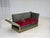 Danish 2-Seater Drop Arm Spanish Sofa in Green and Red Velour, 1970s For Sale - Image 10 of 18