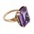 Vintage 10.80 Carat Amethyst 10k Yellow Gold Ring, Size 7.25 For Sale - Image 4 of 6