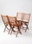 Brown Antique Slat Wood Folding Chairs Set 4 For Sale - Image 8 of 14