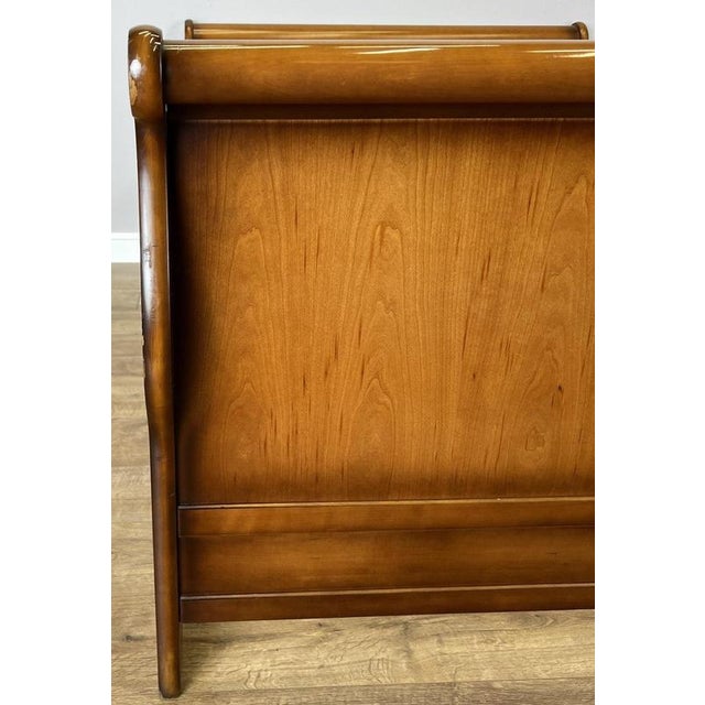 Vintage French Sleigh Double Bed Frame For Sale - Image 7 of 17